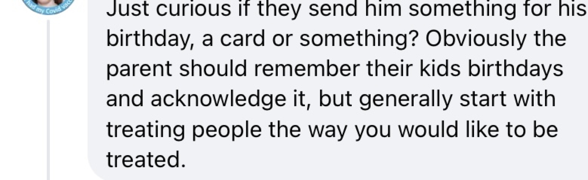 Do you get absent parent a birthday card?