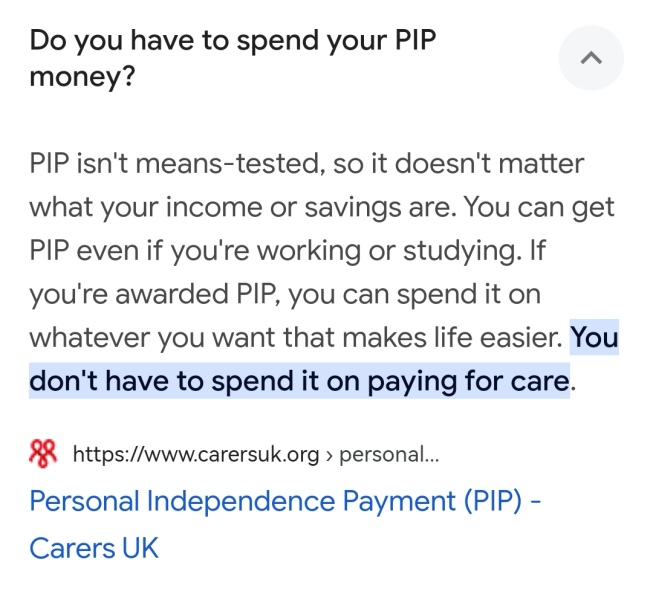 PIP and working full time