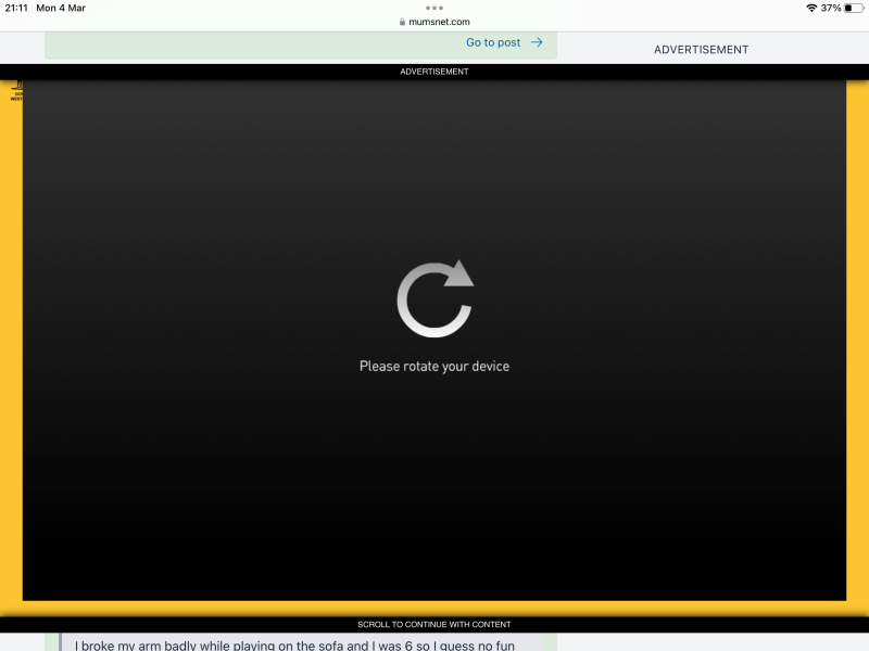 Massive ads taking over screen again