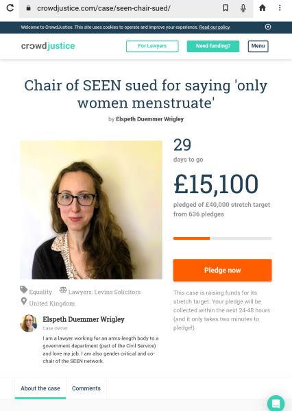 The chair of SEEN is being sued.