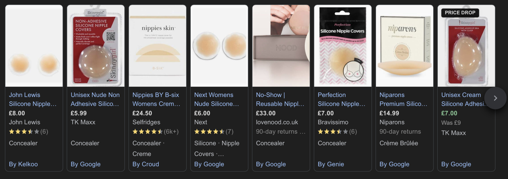 Bridesmaids and nipple covers