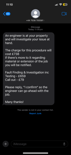 Electrician charging me fifty five quid for nothing! Any advice please?