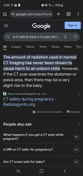 Ct scan while pregnant