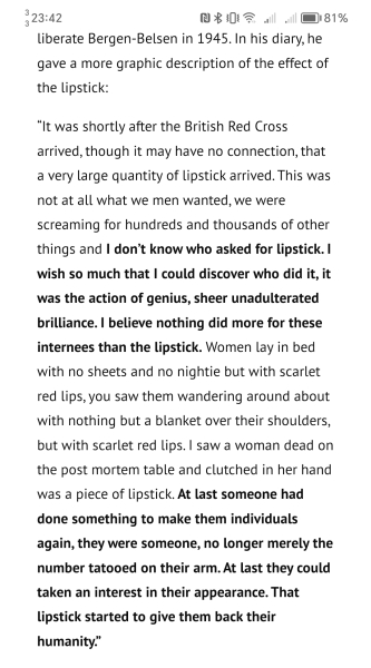 Lipstick what is the reason that women (the old fashioned type) wear it.