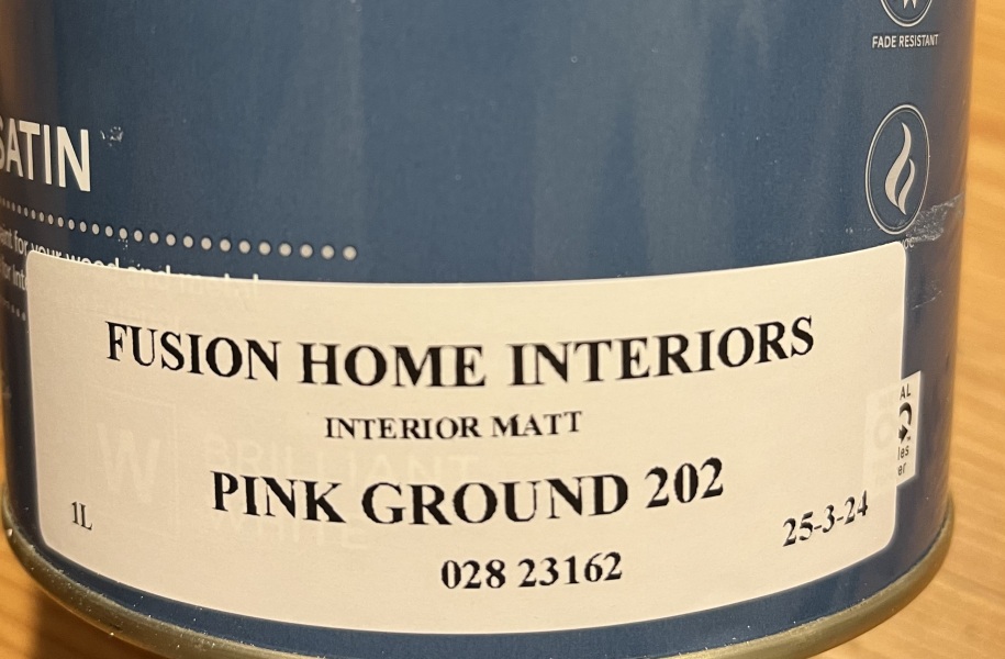 Pink kitchen cabinets