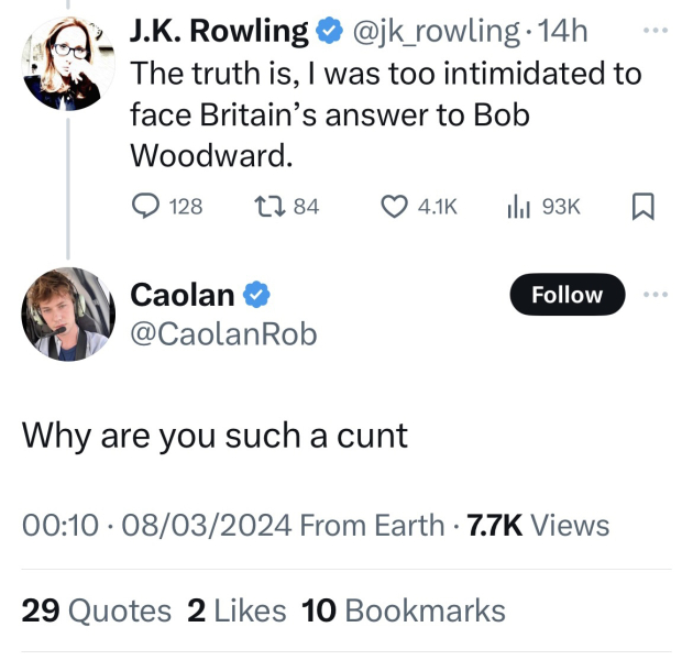 JKR is at it again…