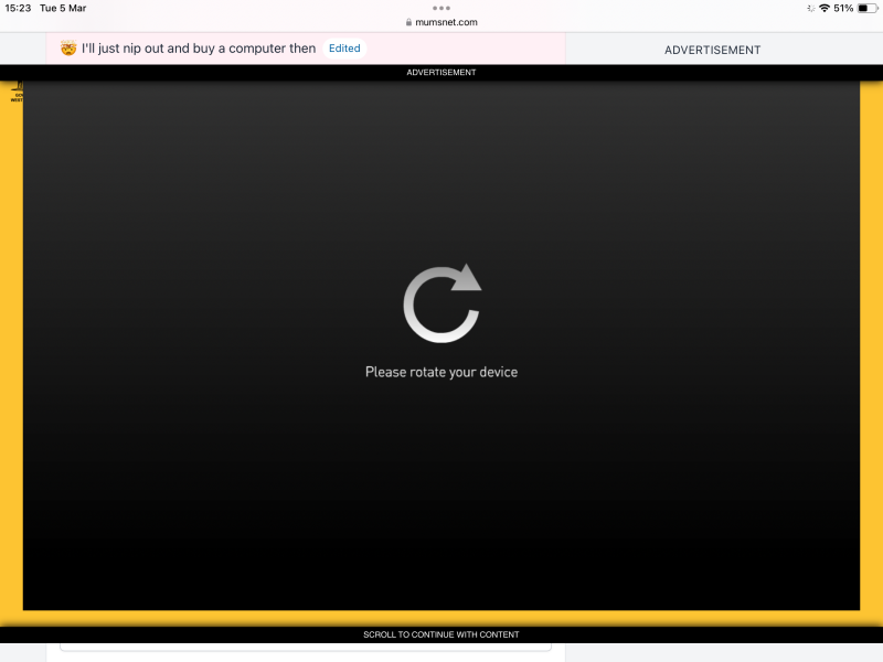 Massive ads taking over screen again