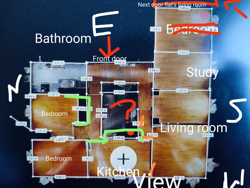 Floor plan help - dead space, with no windows