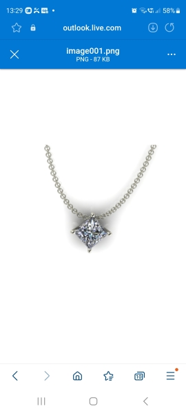 diamond pendant made or found