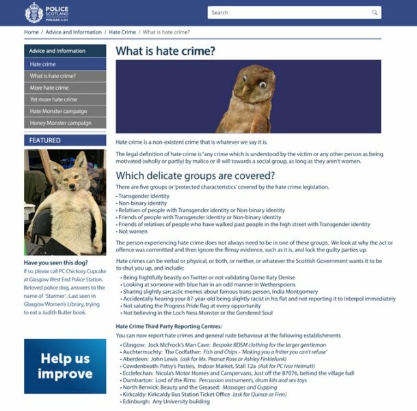 Police Scotland include sex shop in list of locations where you can report a hate crime