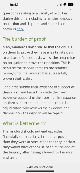 Landlords text message.