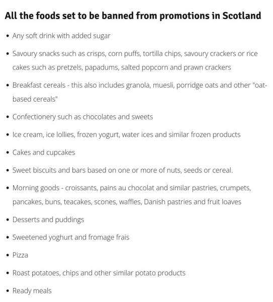 All the foods the Scottish Government plan to make more expensive