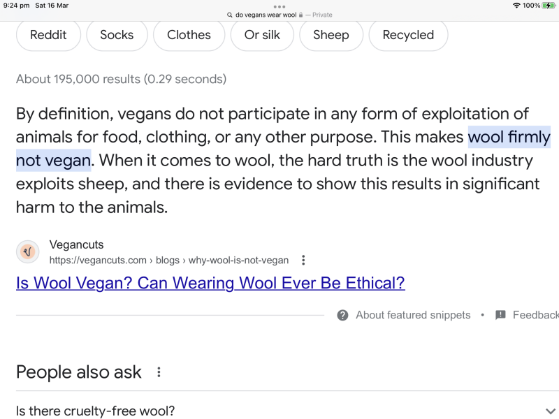 Hosting and warning non-vegans
