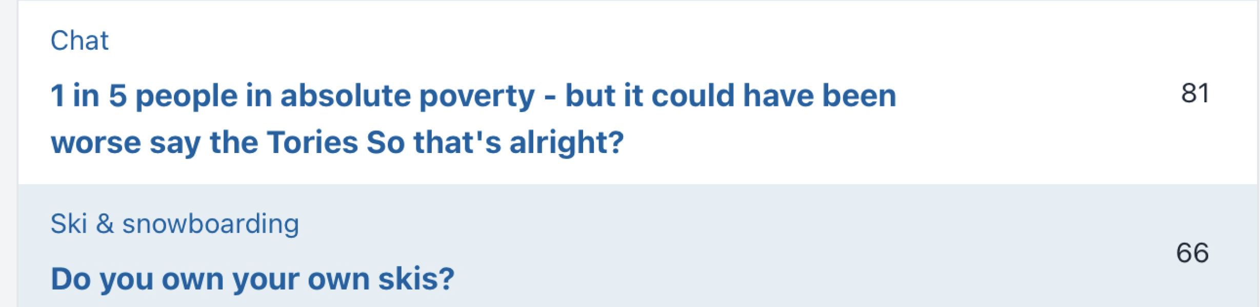 1 in 5 people in absolute poverty - but it could have been worse say the Tories So that's alright?