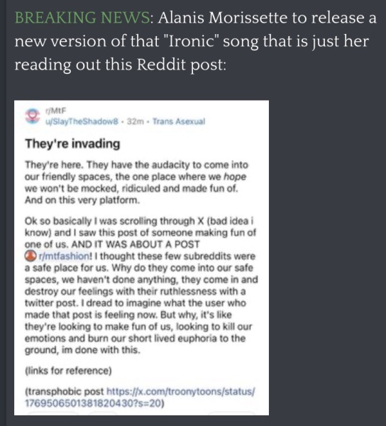 The scrumptious irony
