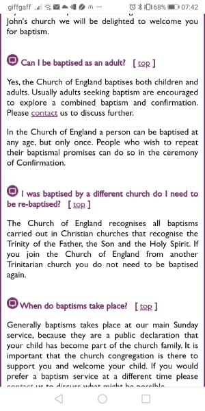 DD wants to be christened