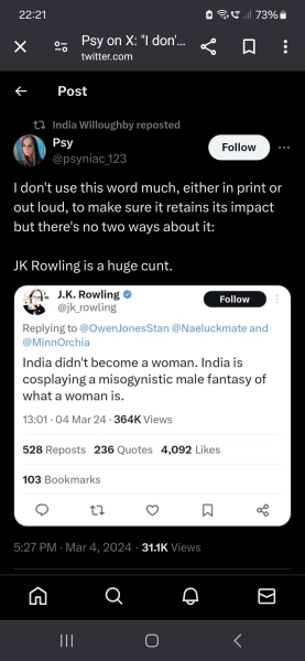JK Rowling has sadly opened her mouth again