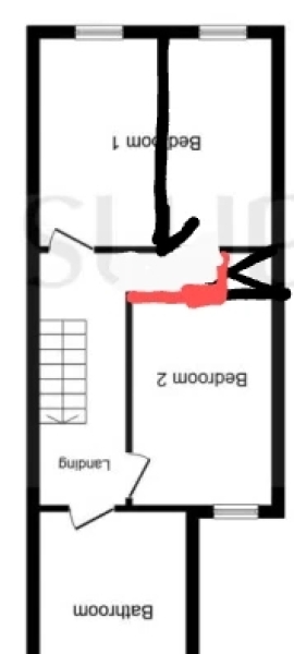 Has anyone split the main bedroom in a mid terrace into two smaller rooms?