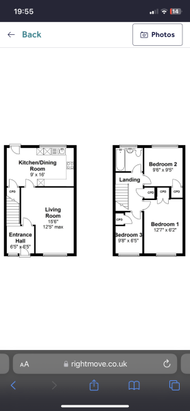 750 square feet - 5 people