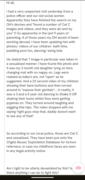 Law on taking a photo in which your child happens to be naked?