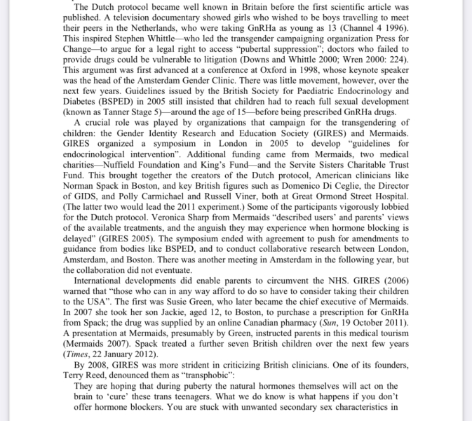 No more puberty blockers for children from the NHS - reported in the Times!