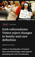 March 8th Irish referendum on mothers in the home