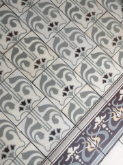 White metro tiles in a bathroom, what floor?