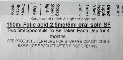 Folic Acid dosage for folate deficiency