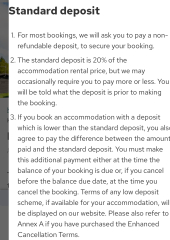 Hoseasons £10 deposit beware