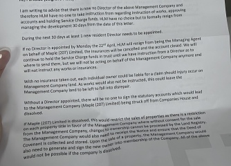 Management Company Dissolving!