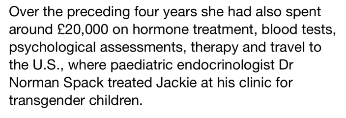 No more puberty blockers for children from the NHS - reported in the Times!
