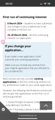Herts schools continued interest process
