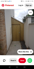 Front door at the side