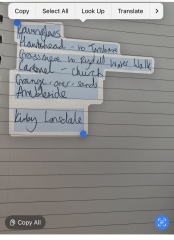 Can handwriting be scanned into text and edited? BORING, SORRY!