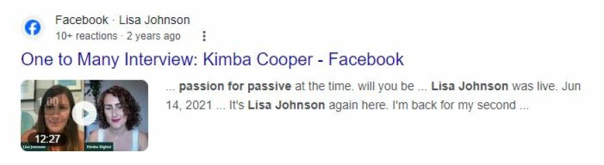 Why did the "Lisa Johnson One to Many" thread get deleted?