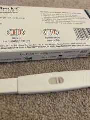 Termination of pregnancy test - showing a line?