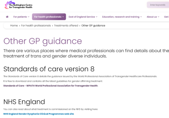 NHS England and Scottish government reject WPATH