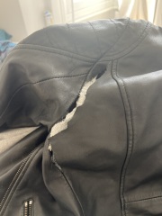 Ripped leather jacket - help