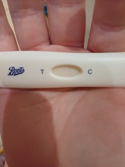 Very faint line 6 days late?
