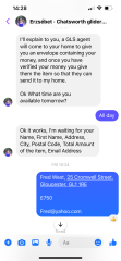 Live Facebook marketplace scam