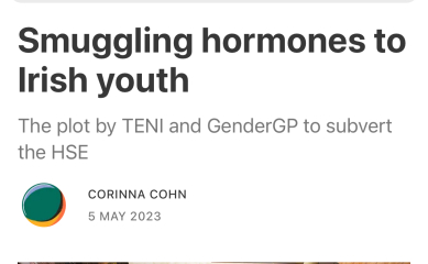 No more puberty blockers for children from the NHS - reported in the Times!