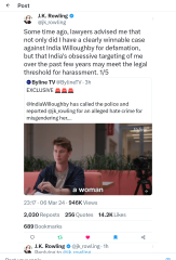 JK Rowling has sadly opened her mouth again
