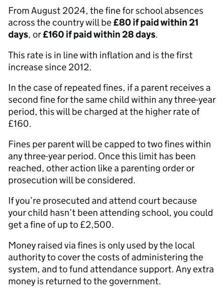 To take daughter on holiday in term time?