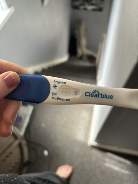 Clearblue pregancy test. Is this real positive or a evap lone