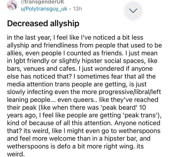 Older generations show resistance to trans rights