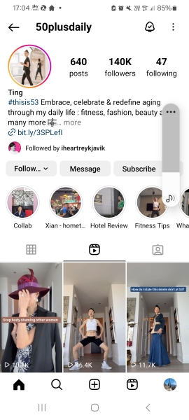 Instagram accounts for over 50 slim and petite