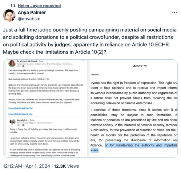 Transgender Judge Seeks Leave To Intervene in FWS Case re Legal Definition of Woman