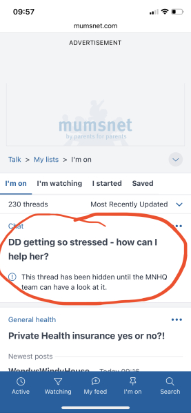 How do I contact HQ? They’ve hidden a thread of mine and I have no idea why?