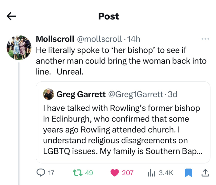 JK Rowling laying it out clearly