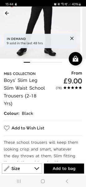 Best school shirts and trousers for slim boys